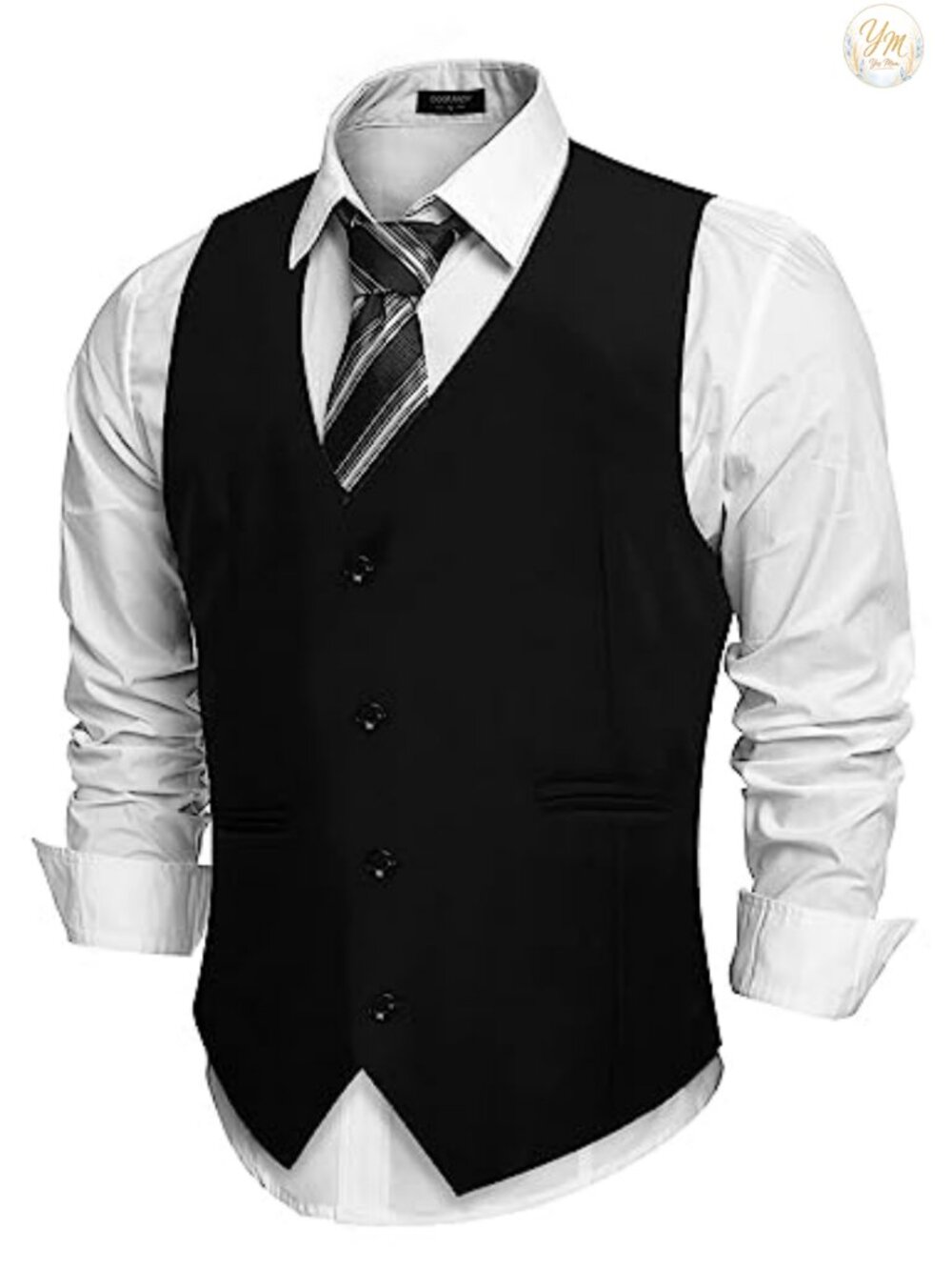 COOFANDY Men's Casual Business Vest Lightweight Slim Fit Suit Vest